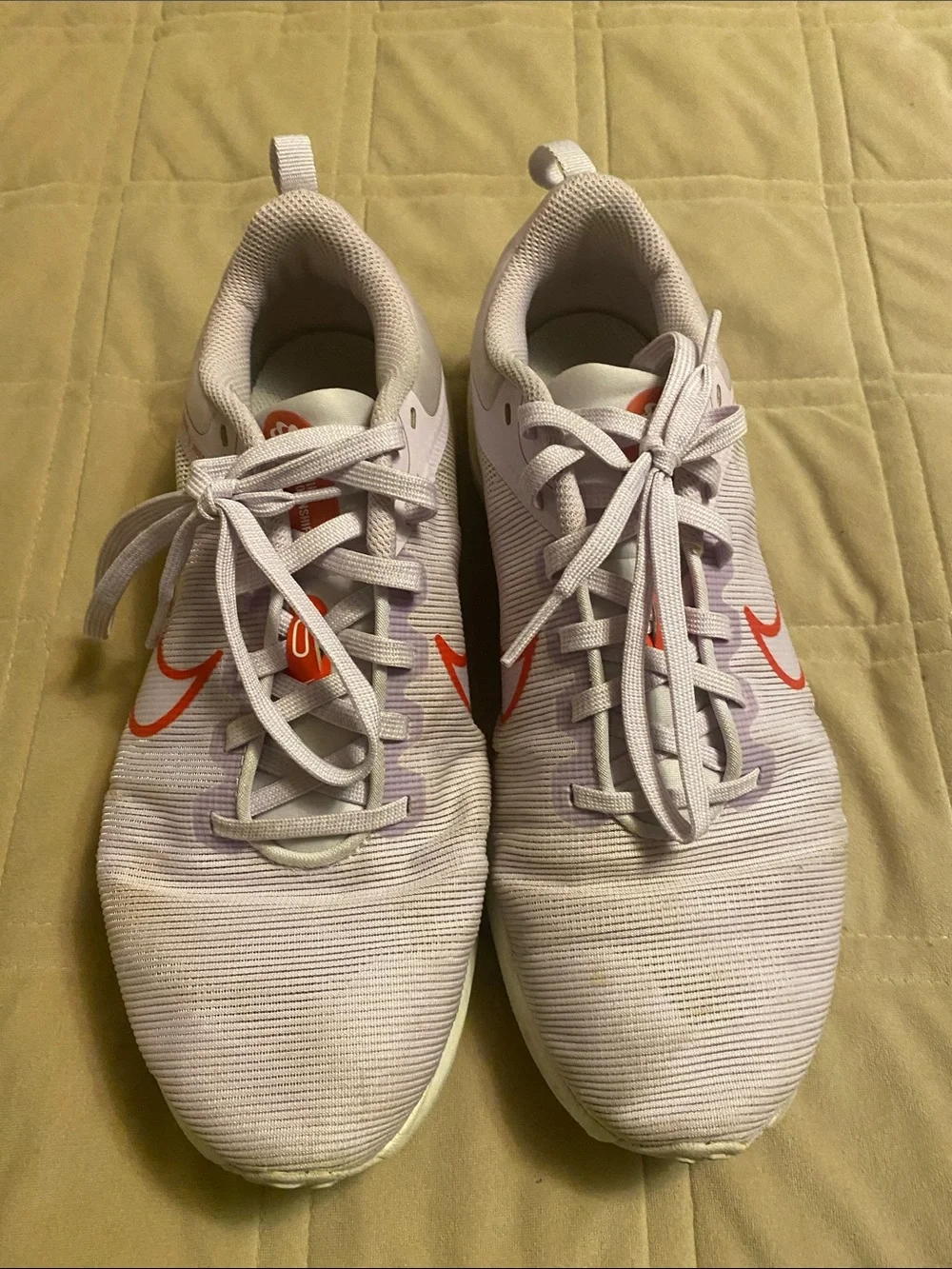Nike Women’s Lavender Athletic Sneakers with Orange Swoosh